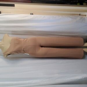NWT Bardot one shoulder pantsuit tan jumpsuit size 4